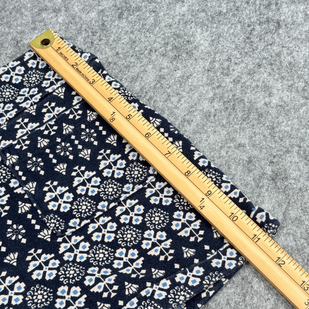 Hollister Womens Patterned Cotton Blend‎ Navy & White High-Waisted Shorts Size M - Picture 8 of 12